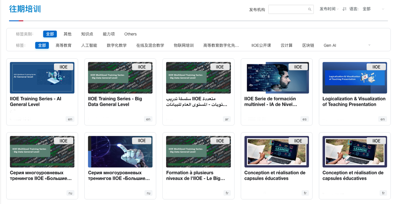 Formación y cursos de IIOE